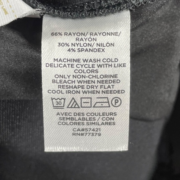 NEW Ann Taylor Pants Womens Small Petite black skinny ponte classic casual - Picture 6 of 9